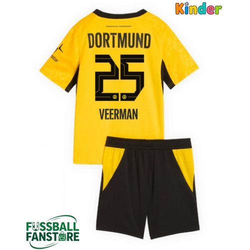 Borussia Dortmund Joey Veerman #25 Replik Heimtrikot Kinder 2026-27 Kurzarm (+ Kurze Hosen)